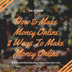 Making money online from home