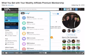 What you'll get with Wealthy Affiliate premium membership