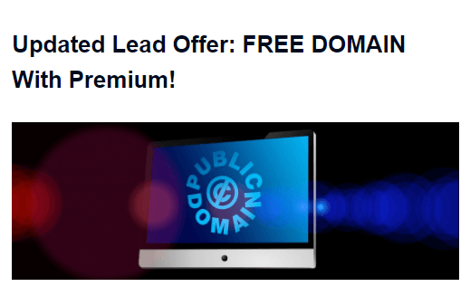 Free .com Domain with Premium Membership