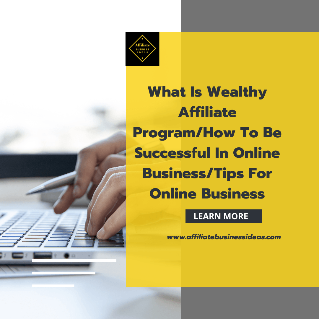 What Is Wealthy Affiliate Program/How To Be Successful In Online Business/Tips For Online Business