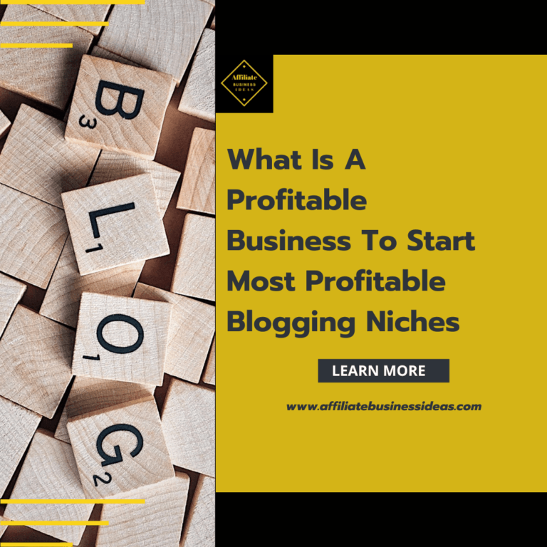 What Is A Profitable Business To Start/ Most Profitable Blogging Niches ...