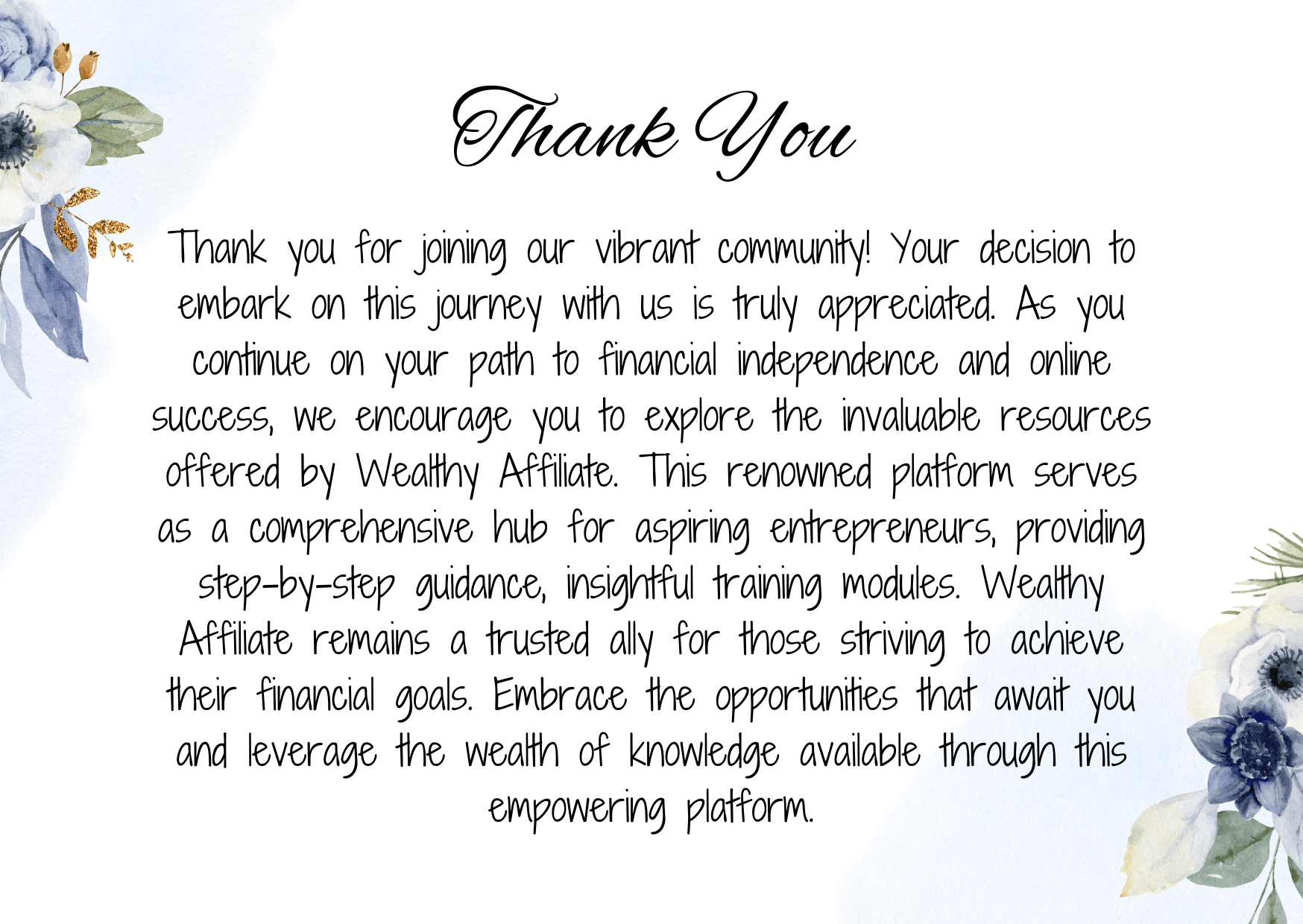 Thank You Page AB