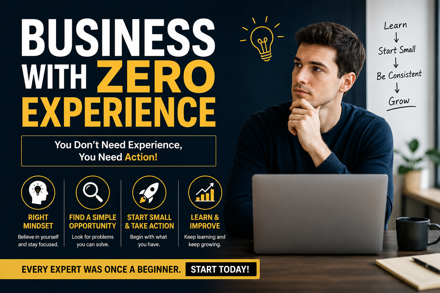 How to Start an Online Service Business With Zero Experience (Step-by-Step for Absolute Beginners)