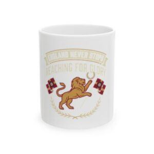 Lion Crest Mug — "Reaching for Glory" Ceramic Coffee Cup (11oz, 15oz)