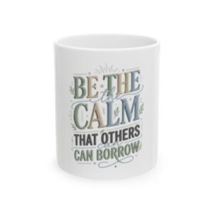 Be The Calm That Others Can Borrow Mug — Inspirational Ceramic Coffee Cup (11oz & 15oz)