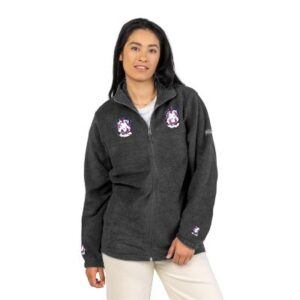 Embroidered Patriotic Lion Fleece Jacket
