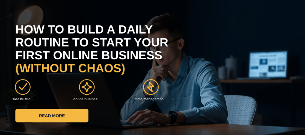 How to Build a Daily Routine to Start Your First Online Business (Without Chaos)
