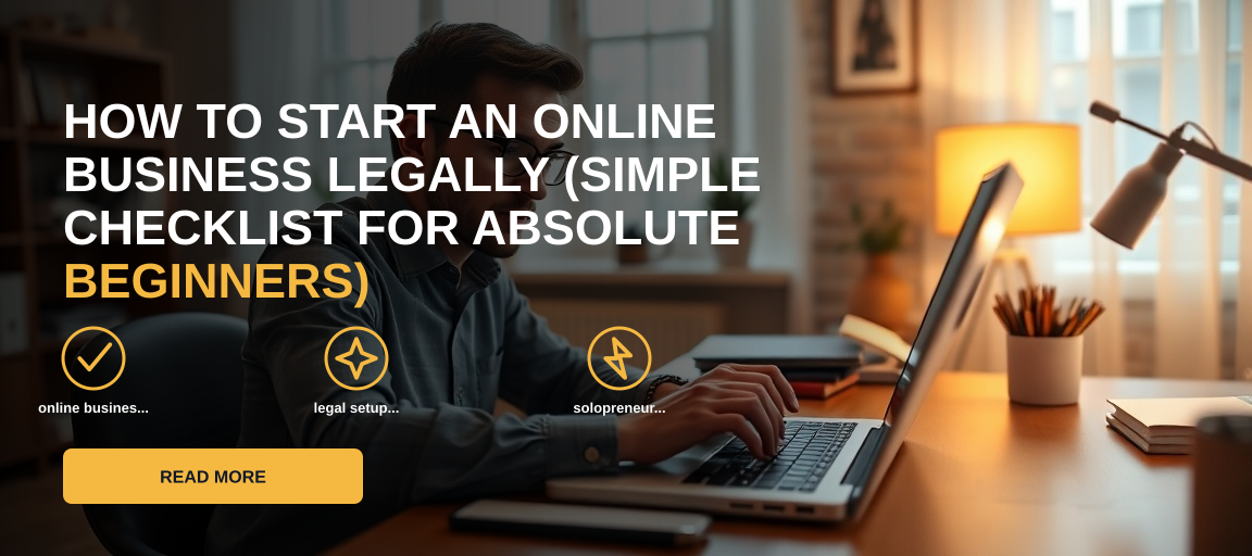 How to Start an Online Business Legally (Simple Checklist for Absolute Beginners)