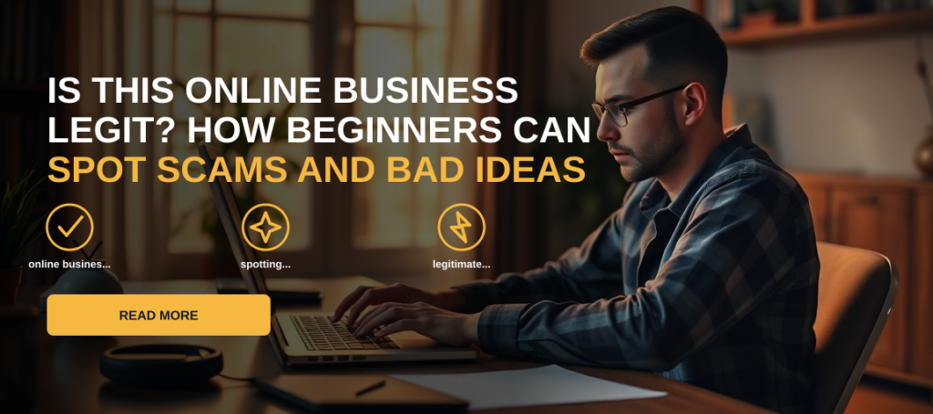 Is This Online Business Legit? How Beginners Can Spot Scams and Bad Ideas