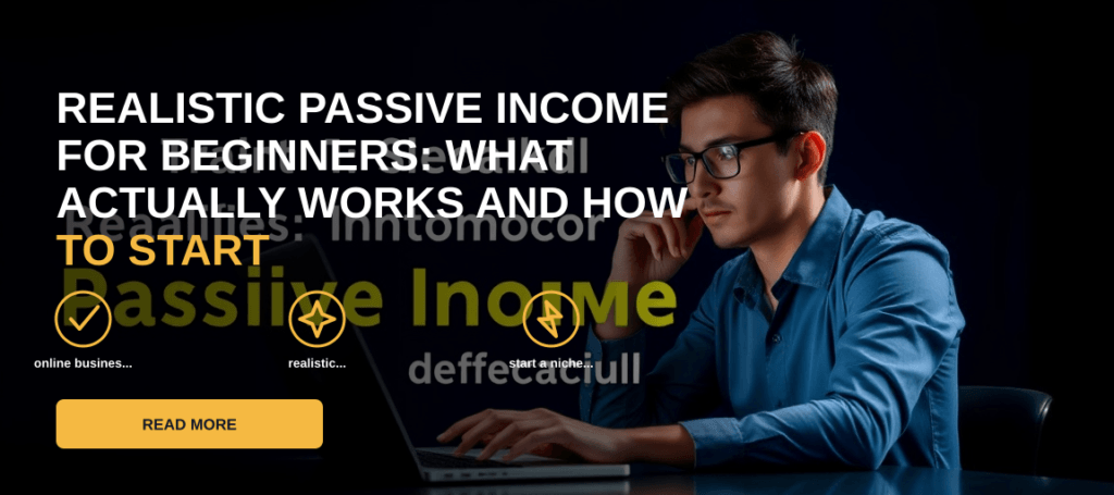 Realistic Passive Income for Beginners: What Actually Works and How to Start