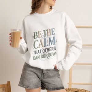 Calm Crewneck Sweatshirt — “Be The Calm That Others Can Borrow
