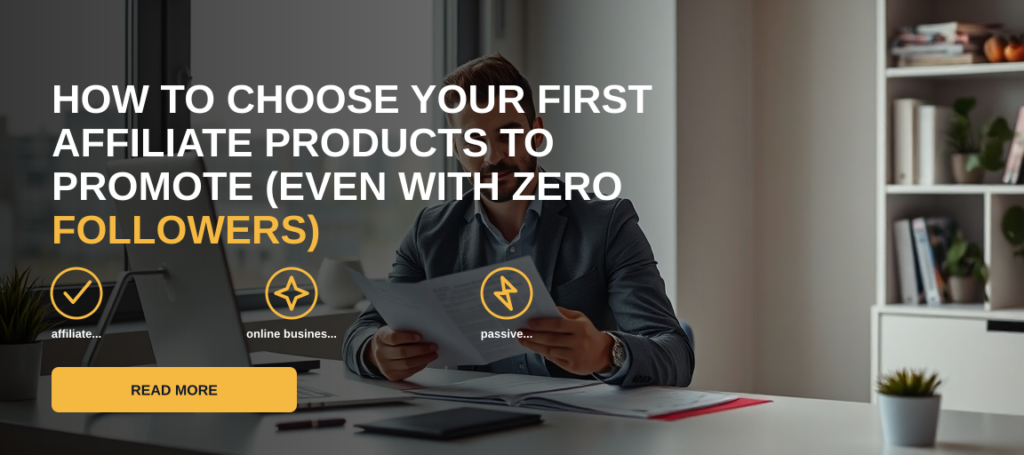 How to Choose Your First Affiliate Products to Promote (Even With Zero Followers)